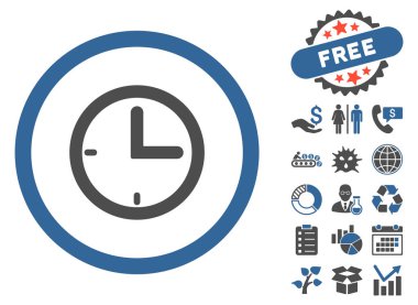 Bonus ile zaman düz vektör simgesi