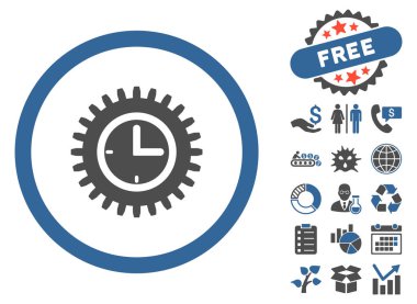 Bonus ile zaman seçenekleri düz vektör simgesi