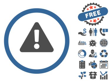 Uyarı düz vektör simgesi Bonus ile