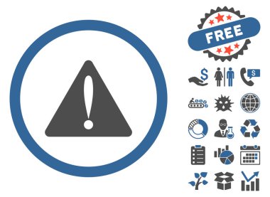 Uyarı hata düz vektör simgesi Bonus ile