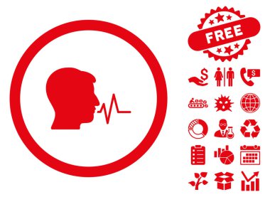 Bonus ile konuşma sinyali düz vektör simgesi