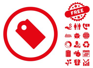 Etiketi düz vektör simgesi Bonus ile