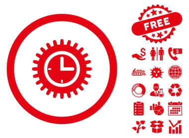 Bonus ile zaman seçenekleri düz vektör simgesi