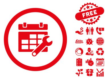 Takvim Seçenekleri düz vektör simgesi Bonus ile