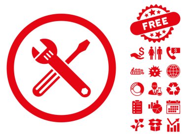 Araçlar düz vektör simgesi Bonus ile