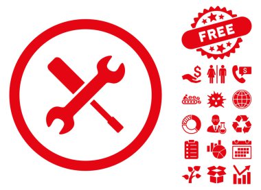 Araçlar düz vektör simgesi Bonus ile