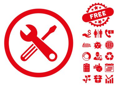 Araçlar düz vektör simgesi Bonus ile