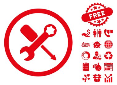 Araçlar düz vektör simgesi Bonus ile