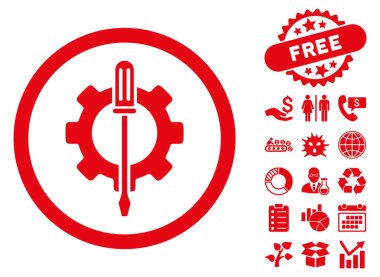 Bonus ile ayarlama seçenekleri düz vektör simgesi