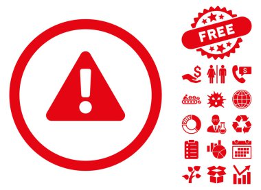 Uyarı düz vektör simgesi Bonus ile