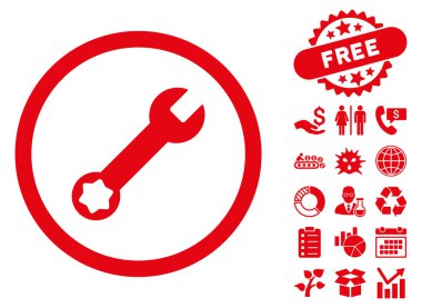 Anahtar düz vektör simgesine Bonus ile