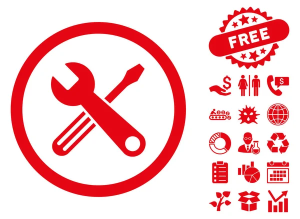 Araçlar düz vektör simgesi Bonus ile