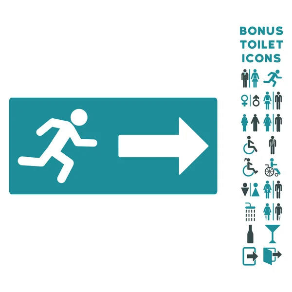 Экстренный выход икона и бонус — стоковый вектор
