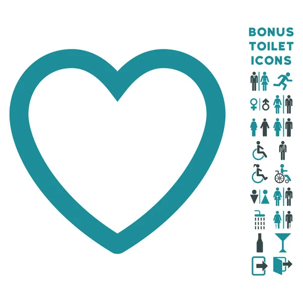 Векторная икона и бонус "Любовное сердце" — стоковый вектор