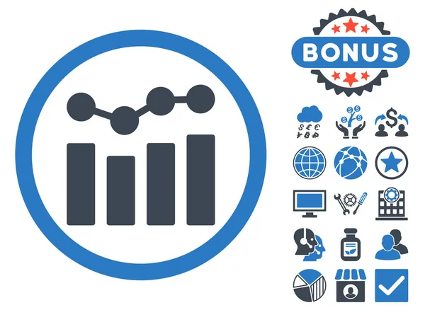 Gráficos de Glifos Planos icono con Bono — Foto de Stock