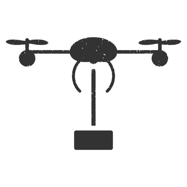 Icono de envío de helicóptero sello de goma — Foto de Stock