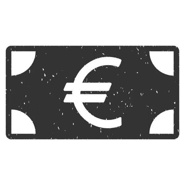 Timbre en caoutchouc d'icône de billet en euros — Photo