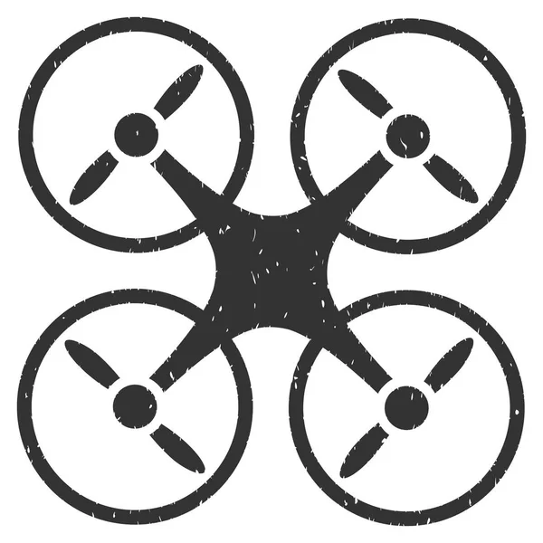 Selo de borracha Nanocopter Icon — Fotografia de Stock