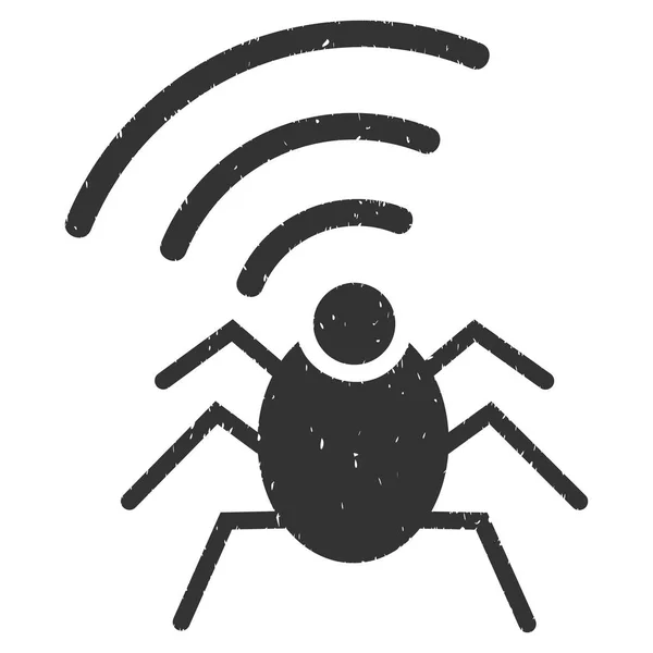 Radio espion Bug Icône caoutchouc Timbre — Photo