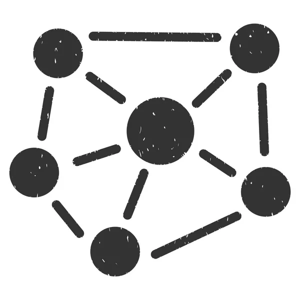 Socialt diagram ikonen gummistämpel — Stockfoto