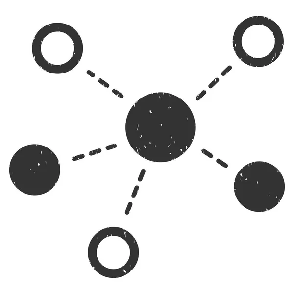 Virtuele koppelingen pictogram Rubberstempel — Stockfoto
