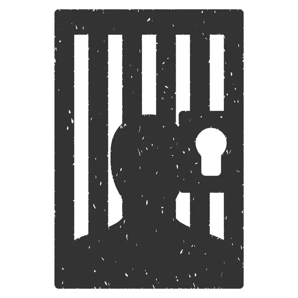 Carimbo de borracha do ícone da prisão — Vetor de Stock
