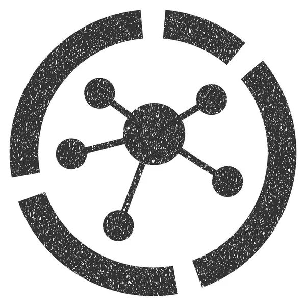 Diagrama de conexões Ícone Carimbo de borracha — Fotografia de Stock