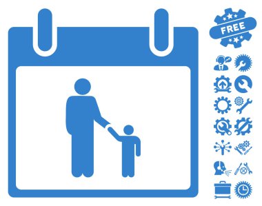 Bonus ile babası takvim günü vektör simgesi