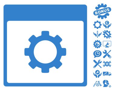 Vites seçenekleri ile Bonus sayfa vektör simge takvim