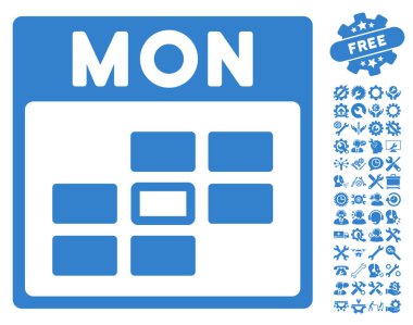 Bonus ile Pazartesi takvim kılavuz vektör simgesi