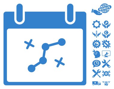 Yol puan Bonus ile gün vektör simge takvim