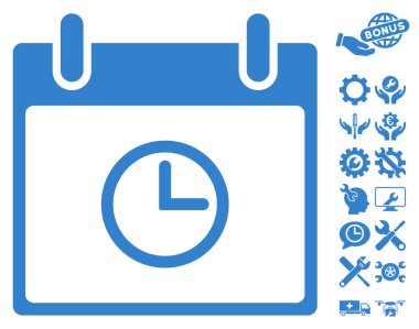 Saat takvim gün vektör simge Bonus ile