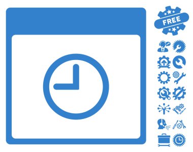 Saat takvim sayfası vektör simge Bonus ile