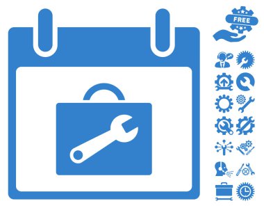 Araç kutusu takvim gün vektör simgesi Bonus ile