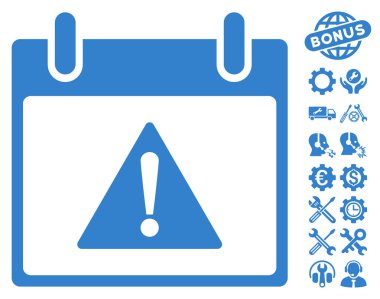 Uyarı takvim gün vektör simgesi Bonus ile