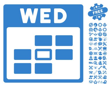 Bonus ile Çarşamba takvim kılavuz vektör simgesi