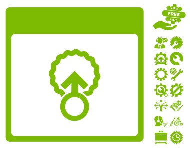 Hücre penetrasyon takvim sayfası vektör simgesi Bonus ile