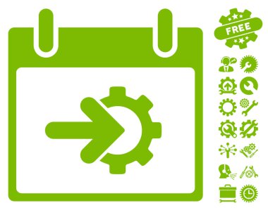 COG Tümleştirme takvim gün vektör simge Bonus ile