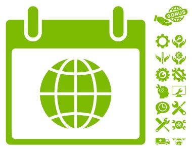 Takvim gün vektör simge Bonus ile