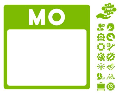 Pazartesi Bonus ile sayfa vektör simge takvim