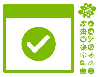 Ok takvim gün vektör simge Bonus ile