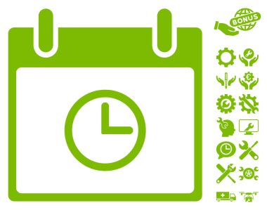 Saat takvim gün vektör simge Bonus ile