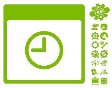 Saat takvim sayfası vektör simge Bonus ile