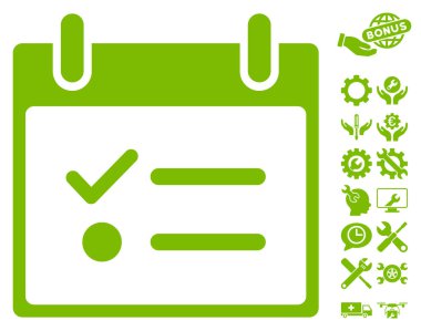 Yapılacaklar listesi takvim gün vektör simge Bonus ile