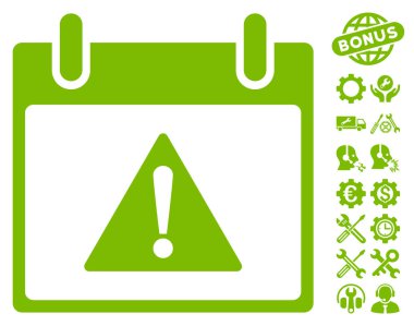 Uyarı takvim gün vektör simgesi Bonus ile