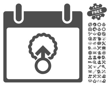 Hücre penetrasyon takvim gün vektör simgesi Bonus ile