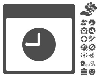 Saat takvim sayfası vektör simgesi Bonus ile