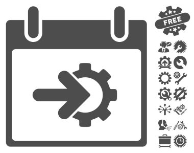 COG Tümleştirme takvim gün vektör simge Bonus ile