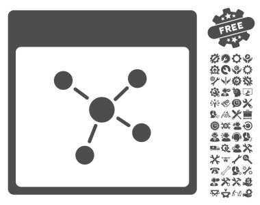 Bağlantıları ile Bonus sayfa vektör simge takvim
