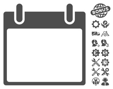 Boş Takvim yaprak vektör simge Bonus ile
